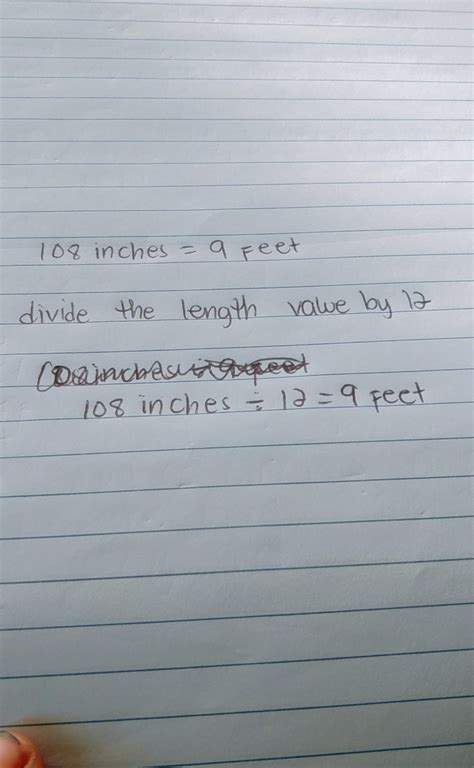 1 Convert 108 Inches Into Feet With Solution Po Plsss Thanks In Advance Brainly Ph