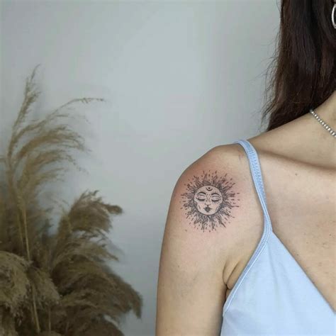 10 Shoulder Sun Tattoo Ideas That Will Blow Your Mind 10 Shoulder Sun Tattoo Ideas That Will Blow Your Mind