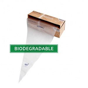 2 Compartments Clear Biodegradable Piping Bags Nozzle 45Cm