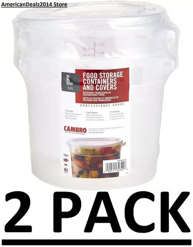 2 Pack Cambro Round Translucent Container With Lid 6 Qt Free Shipping Ebay