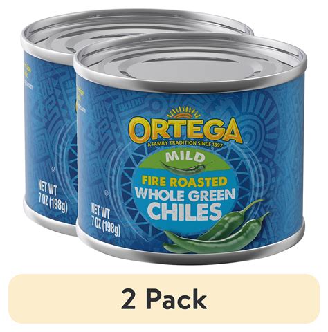 2 Pack Ortega Mild Whole Green Chiles Kosher 7 Oz Canned