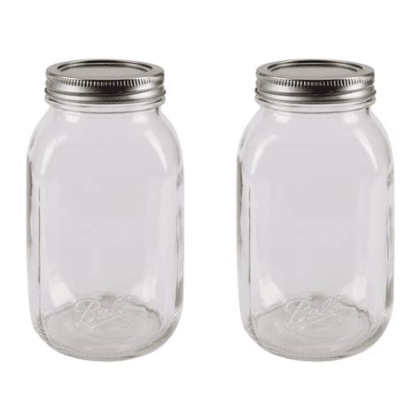 2 Quart Size Canning Jars Ball Perfect Mason Brockway Sur Grip Mason Ebay
