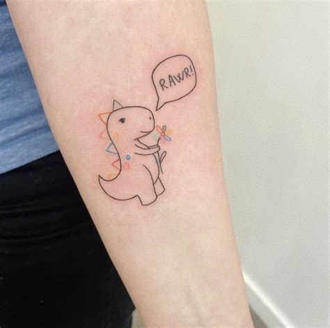 20 Cute Simple And Realistic Dinosaur Tattoo Designs