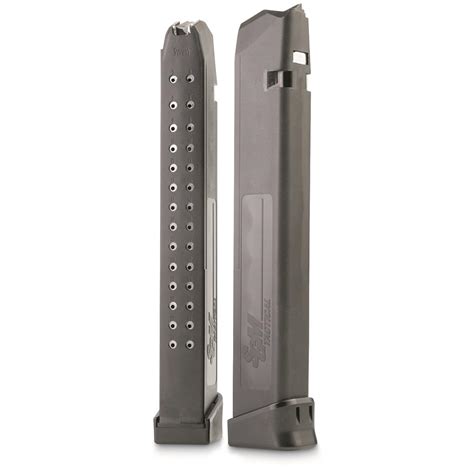 33 Round Extended Magazine For 9Mm Glock 17 19 26 Tan Rwb