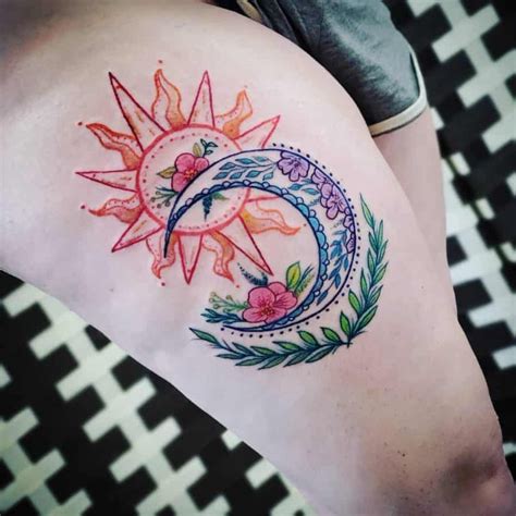 35 Hot Sun And Moon Tattoos Ideas