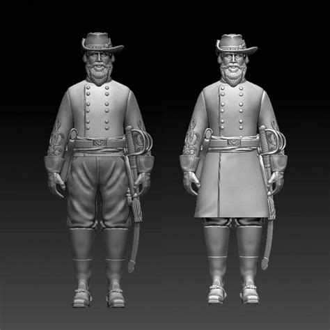3D Printable General Confederate States Army By Dmitry Tishchenkov