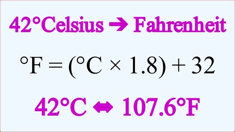 Convert 42 Celsius to Fahrenheit Effortlessly
