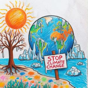 45 Climate Change Drawing Ideas Earth Reminder