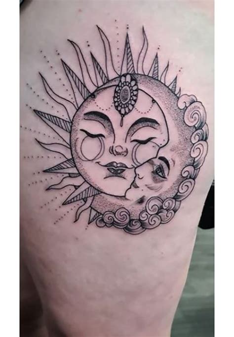 60 Best Sun And Moon Tattoos To Express Your Inner Self Meanings