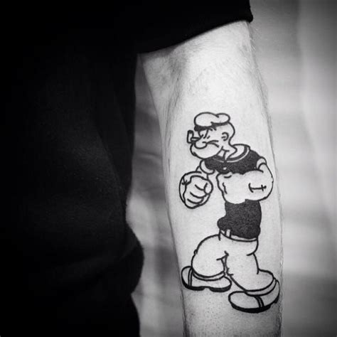 70 Popeye Tattoo Designs For Men