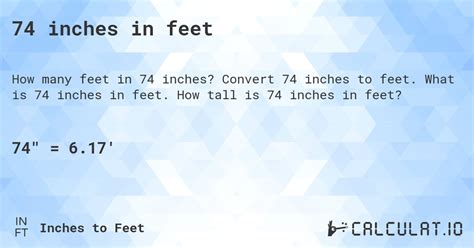 Converting 74 Inches in Feet: Quick and Accurate Guide