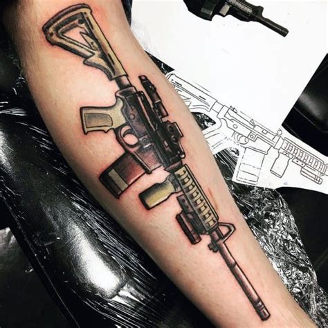 75 Ar 15 Tattoo Ideas For Men