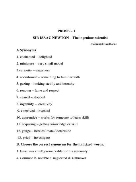 8Th Std Second Term Samacheer Pdf Isaac Newton Orbit