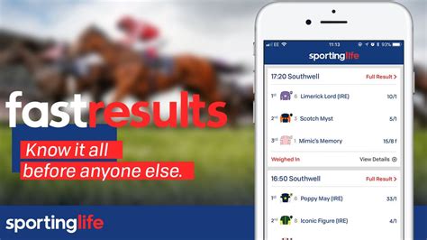 A New Dedicated Fast Results App From Sporting Life Horse Racing