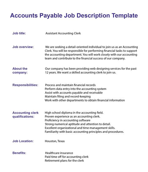 Account Payable Job Description Velvet Jobs Account Payable Job Description Velvet Jobs