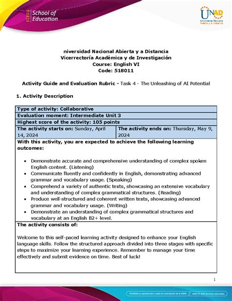 Activity Guide And Evaluation Rubric Task 4 The Unleashing Of Ai