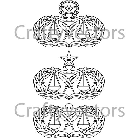 Air Force Paralegal Badge Vector File Crafty Vectors