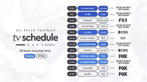 Airforce Fb Schedule