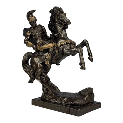 Alexander The Great Greek Macedonian King On Bucephalus Sculpture