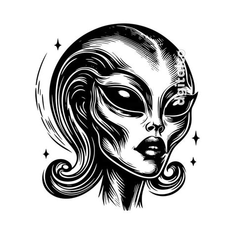 Alien Face Vector Tattoo Design Dgitalco S Ko Fi Shop