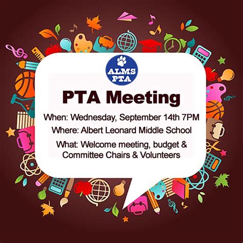 Alms Pta Meeting 10 17 22 Albert Leonard Middle School Alms Pta Meeting 10 17 22 Albert Leonard Middle School