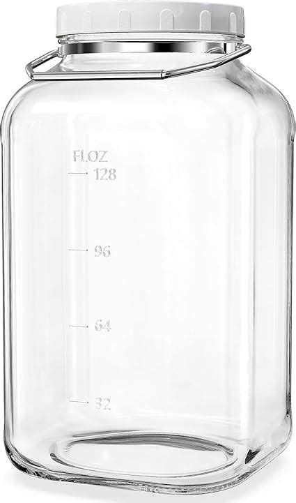 Amazon Com 1 5 Gallon Large Glass Jar With Lid Wide Mouth Mason Jar