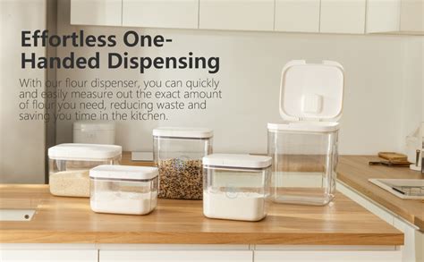 Amazon Com Livlab Flour Storage Container 4 5L With Easy To Use Amazon Com Livlab Flour Storage Container 4 5L With Easy To Use