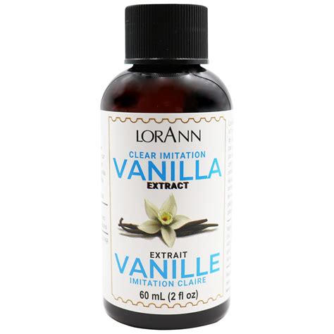 Amazon Com Lorann Clear Imitation Vanilla Extract 2 Ounce 60Ml Kosher Vegan Sugar Free No Corn Syrup Perfect For Frostings Cakes Cookies Pastries Economical Rich Creamy Flavor Non Discoloring Grocery Gourmet Food