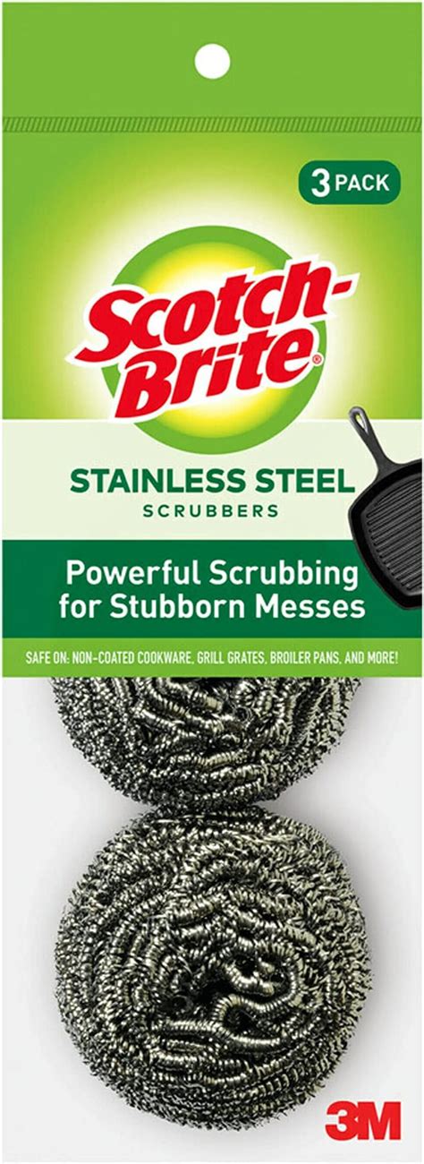 Amazon Com Scotch Brite Stainless Steel Scrubber Dish Scrubbers For