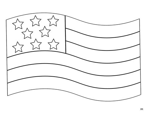 American Flag Coloring Page Free Printable For Kids