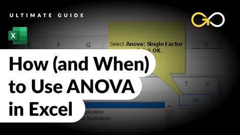 Anova In Excel The Ultimate Guide Goskills