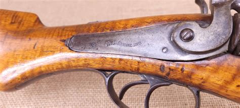 Antique H J Sterling Double Barrel Side By Side Percussion Shotgun 12