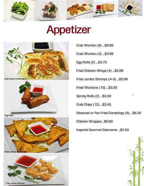 Appetizers For A Restaurant Menu