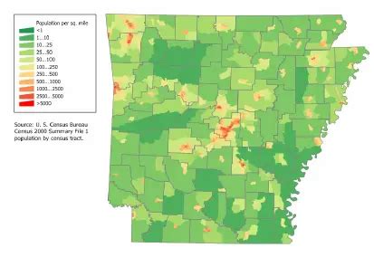 Arkansas Population Density Atlasbig Com