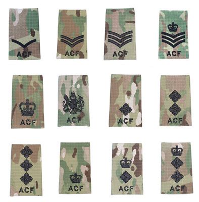 Army Cadet Rank Slides Acf Rank Slides Army Cadet Badges