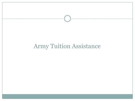 Army Tuition Assistance Help Pptx Student Financial Aid Financial