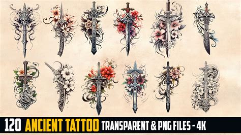 Artstation 120 Ancient Tattoo Png Transparent Files 4K High Quality Brushes