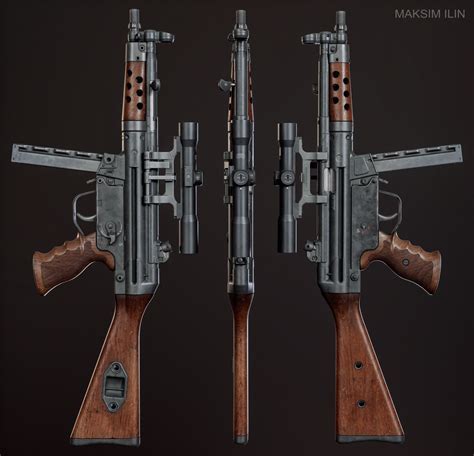Artstation Mp5 Wood Furniture Set Game Assets