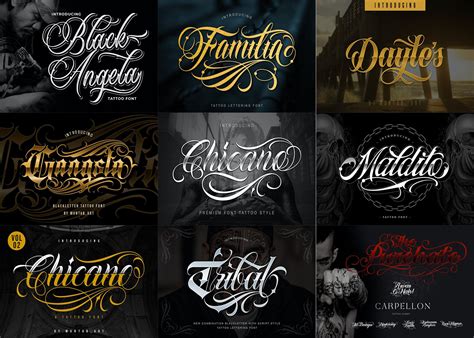 Artstation Tattoo Fonts Bundle 5 Gothic Blackletter Amp Calligraphy