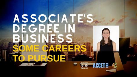 Associate Amp 39 S Degree In Business Some Careers To Pursue Youtube