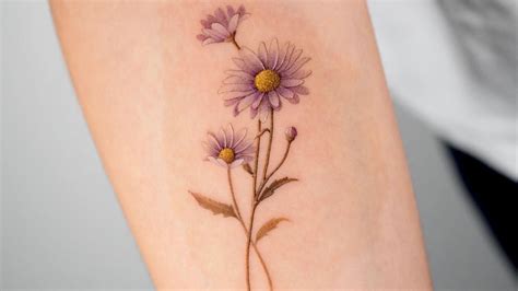 Aster Flower Tattoo