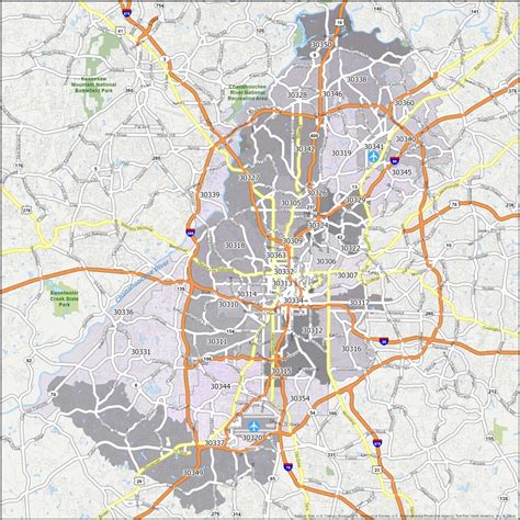 Atlanta Zip Code Map Gis Geography