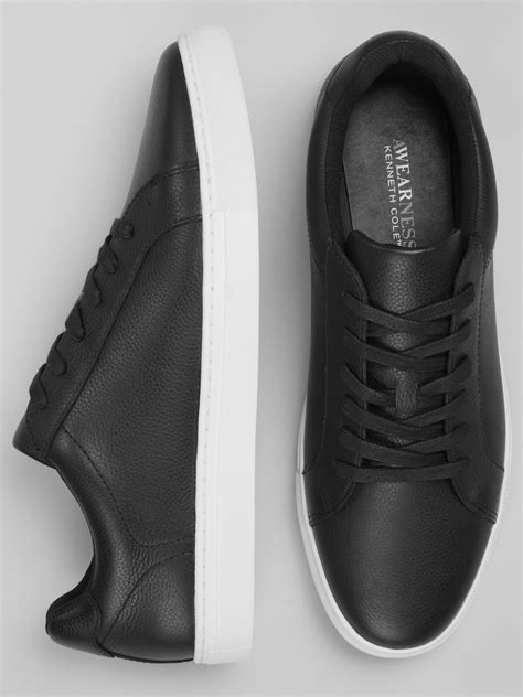 Awearness Kenneth Cole Men S Pebble Grain Sneakers Black Size 13 D Width