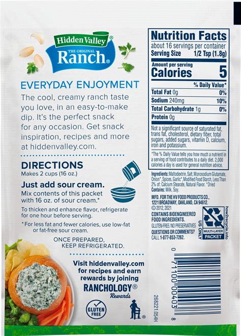Back Hidden Valley Ranch Packet