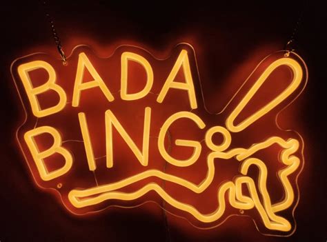 Bada Bing Sign Neon The Sopranos Strip Club Sign For Bar Etsy