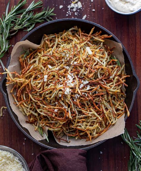 Baked Parmesan Rosemary Shoestring Fries