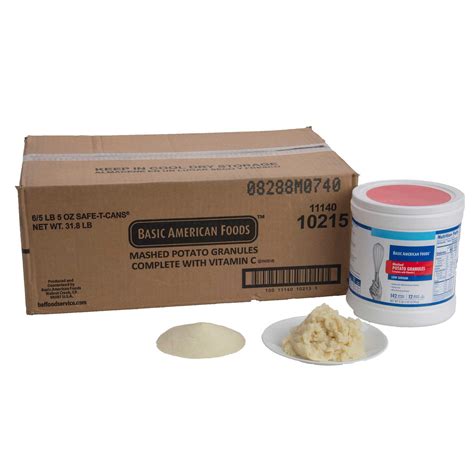 Basic American Foods Saf T Can Instant Mashed Potatoes 85 Ounce 6 Per Case
