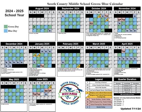 Bell Schedules South County Middle School