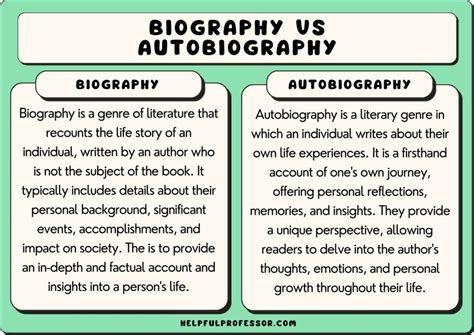 Biography Vs Autobiography Differences And Features Yourdictionary