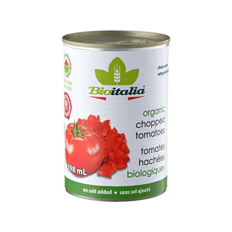 Bioitalia Chopped Tomatoes Canned 398Ml Kardish Health Food Centre